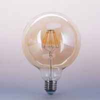 G125 G30 G25 Globe ball shape E26 E27 Retro Decorative  glass clear amber 4W 6W 8W 10W 12W LED Filament bulb Lights