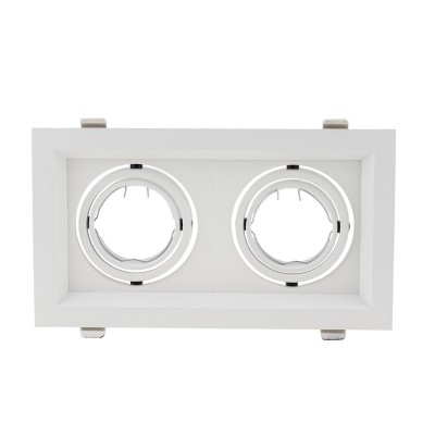 Manufacture Directly Supply Aluminum Iron Square Double Heads Gu10 Mr16 Led Spotlight Light Fitting