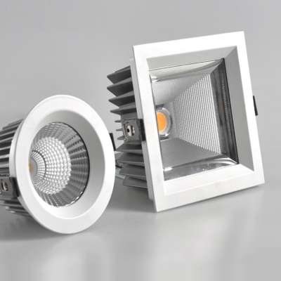 18W 20 Watt 30W 50W White Round Square Deep Waterproof COB LED Spotlight Ceiling Spot Light for Outdoor