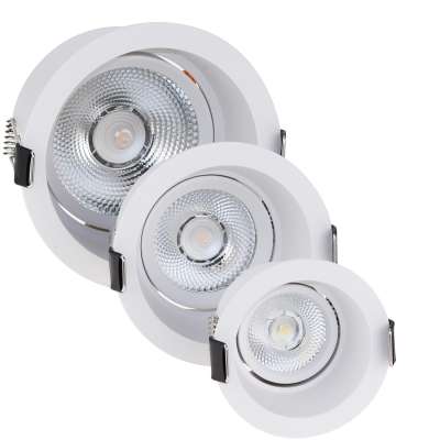 Hotel 12W 15W 18W 18 watt 25W CRI 95 Anti-glare Round Adjustable Dimmable LED Recessed Downlight Light