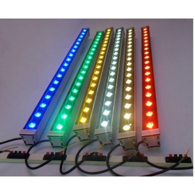 1M Length High Quality Aluminum IP65 Waterproof Out Door Garden RGB 18W Led Wall Washer Light AC85-265V