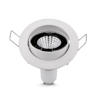 White Housing Round Shape Recessed Installation Led Ceiling Light Trimless Led Downlight Housing